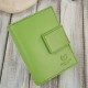 Women's medium green leather wallet with RFID security Paolo Peruzzi AL-04-GR