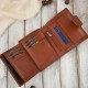 Women's classic cognac leather wallet in natural grain leather Paolo Peruzzi AL-05-CG