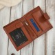 Women's classic cognac leather wallet in natural grain leather Paolo Peruzzi AL-05-CG