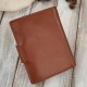 Women's classic cognac leather wallet in natural grain leather Paolo Peruzzi AL-05-CG