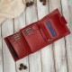 Women's leather wallet classic red in natural grain leather Paolo Peruzzi AL-05-RD