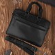 Men's laptop bag for shoulder and handheld leather black Paolo Peruzzi AL-09-BL