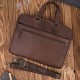 Men's laptop bag for shoulder and handheld leather black Paolo Peruzzi AL-09-BL