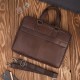 Men's laptop bag for shoulder and handheld leather black Paolo Peruzzi AL-09-BL