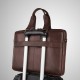 Men's laptop bag for shoulder and handheld leather black Paolo Peruzzi AL-09-BL