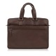 Men's laptop bag for shoulder and handheld leather black Paolo Peruzzi AL-09-BL