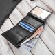 Men's black leather wallet in classic cut with RFID protection Paolo Peruzzi AY-10-BL