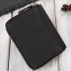 Men's black zippered wallet natural leather and cotton canvas Paolo Peruzzi AY-07-BL