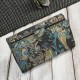 Women's large leather wallet with oriental print Paolo Peruzzi T-05-G