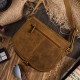 Women's vintage leather postbag in medium brown Paolo Peruzzi T-39-MB