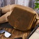 Women's vintage leather postbag in medium brown Paolo Peruzzi T-39-MB