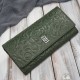 Дамски голям кожен портфейл с флорален релеф червен Paolo Peruzzi AL-12-RD