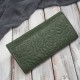 Дамски голям кожен портфейл с флорален релеф червен Paolo Peruzzi AL-12-RD