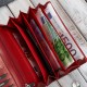 Dámská velká červená kožená peněženka s ochranou RFID Paolo Peruzzi AL-14-RD