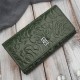 Дамски голям портфейл от червена кожа с цветя и RFID защита Paolo Peruzzi AL-14-RD