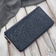 Women's burgundy leather wallet in horizontal orientation RFID Paolo Peruzzi AL-13-BGD