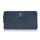 Women's burgundy leather wallet in horizontal orientation RFID Paolo Peruzzi AL-13-BGD