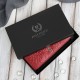 Women's burgundy leather wallet in horizontal orientation RFID Paolo Peruzzi AL-13-BGD