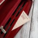 Women's burgundy leather wallet in horizontal orientation RFID Paolo Peruzzi AL-13-BGD