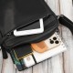Мъжка кожена чанта за рамо postbag black Paolo Peruzzi AL-20-BL