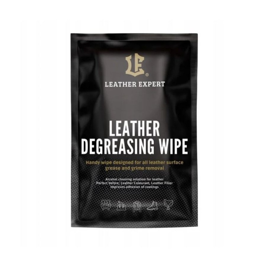 Leather Expert Degreasing Wipe chusteczka odtłuszczająca do skóry (1 szt.) LE-19-WDL