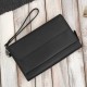 Men's leather handbag elegant black Paolo Peruzzi AL-26-BL