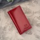 Дамски кожен портфейл голям червен със защита RFID Paolo Peruzzi T-140-RD