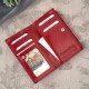 Дамски кожен портфейл голям червен със защита RFID Paolo Peruzzi T-140-RD