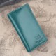 Portofel pentru femei din piele verde sticlă mare cu protecție RFID Paolo Peruzzi T-140-GB