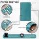 Portofel pentru femei din piele verde sticlă mare cu protecție RFID Paolo Peruzzi T-140-GB