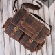 Geantă pentru laptop din piele pentru bărbați, durabilă, spațioasă, maro, vintage Paolo Peruzzi T-106-HBR