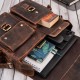 Geantă pentru laptop din piele pentru bărbați, durabilă, spațioasă, maro, vintage Paolo Peruzzi T-106-HBR