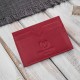 Leather minimalist practical card and business card case red Paolo Peruzzi T-150-RD