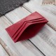 Leather minimalist practical card and business card case red Paolo Peruzzi T-150-RD