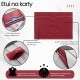 Leather minimalist practical card and business card case red Paolo Peruzzi T-150-RD