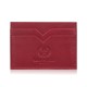 Leather minimalist practical card and business card case red Paolo Peruzzi T-150-RD
