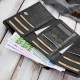 Дамски голям черен портфейл от естествена кожа с вместимост Paolo Peruzzi T-138-BL