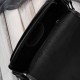 Black Paolo Peruzzi T-39-KBL women's full grain leather letterman handbag.