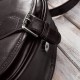 Black Paolo Peruzzi T-39-KBL women's full grain leather letterman handbag.
