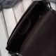 Black Paolo Peruzzi T-39-KBL women's full grain leather letterman handbag.