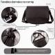 Black Paolo Peruzzi T-39-KBL women's full grain leather letterman handbag.