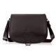 Black Paolo Peruzzi T-39-KBL women's full grain leather letterman handbag.