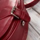Women's leather letterman's handbag in full grain leather red Paolo Peruzzi T-39-KRD