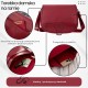 Women's leather letterman's handbag in full grain leather red Paolo Peruzzi T-39-KRD