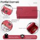 Дамски голям червен кожен портфейл с обем Paolo Peruzzi T-138-RD