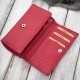 Дамски голям червен кожен портфейл с обем Paolo Peruzzi T-138-RD