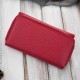 Дамски голям червен кожен портфейл с обем Paolo Peruzzi T-138-RD