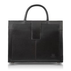Geantă de mână și de umăr din piele pentru femei A4 Paolo Peruzzi T-94-BR