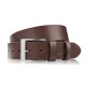 Men's premium leather belt with classic buckle elegant brown 100 cm Paolo Peruzzi PG-08-BR-100