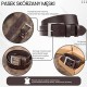 Curea din piele premium pentru bărbați cu cataramă clasică, maro închis elegant 100 cm Paolo Peruzzi PG-08-DBR-100